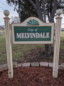 the city of melvindale sign