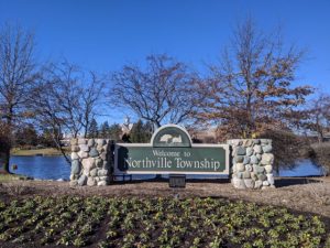 welcome to northville township sign