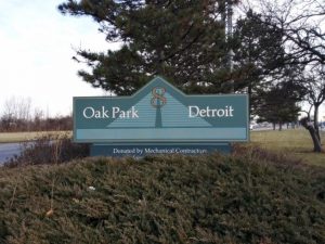 oak park detroit sign